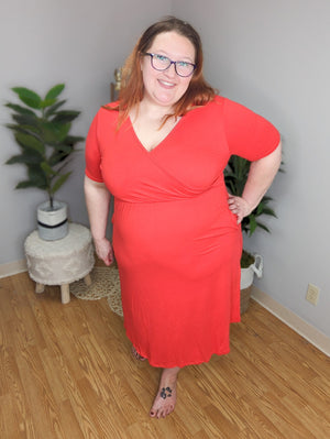 Landed in Love Red Sweetheart Dress Dresses Michelle Mae 