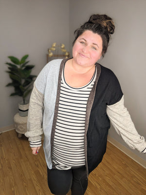 Split Feelings Cardigan CARDIGAN eg fashion 