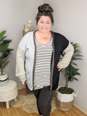 Split Feelings Cardigan CARDIGAN eg fashion 
