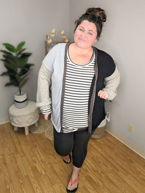 Split Feelings Cardigan CARDIGAN eg fashion 