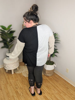 Split Feelings Cardigan CARDIGAN eg fashion 