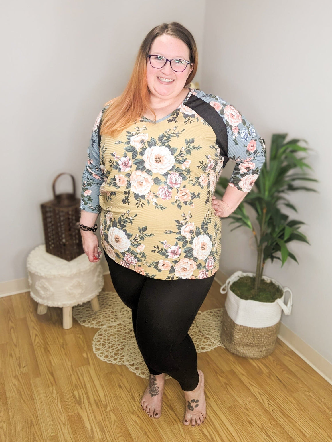Block Party Floral Dolman Top Tops BE STAGE 