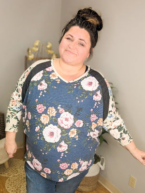 Block Party Floral Dolman Top Tops BE STAGE 