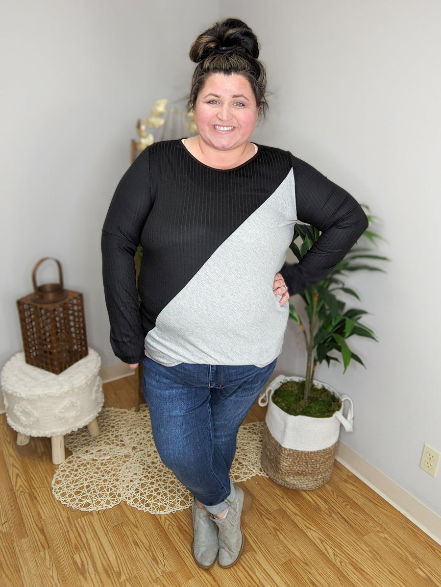 All the Right Angles Long Sleeve Top LONG SLEEVE TOPS WHITE BIRCH 