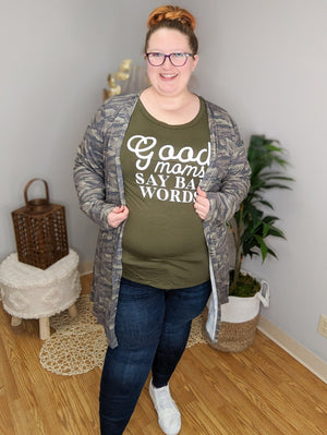 Triple Stretch Open Cardigan (Prints) CARDIGANS Michelle Mae 
