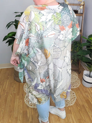 Memphis Floral Kimono CARDIGAN urbanista 
