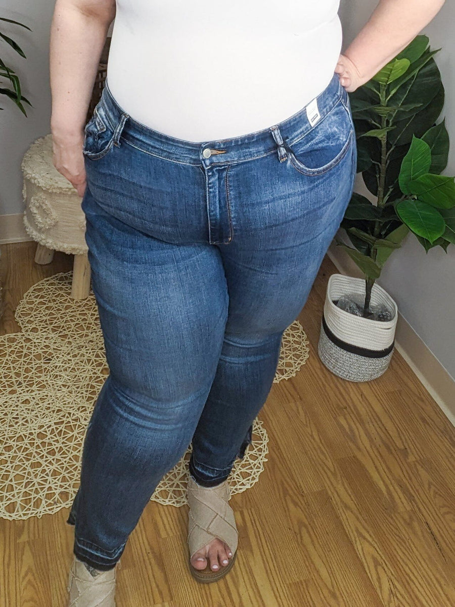 Judy Blue High-Rise Released Hem Skinny Jeans BOTTOMS Judy Blue 