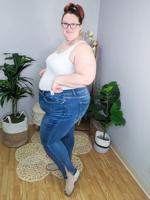 Judy Blue High-Rise Released Hem Skinny Jeans BOTTOMS Judy Blue 