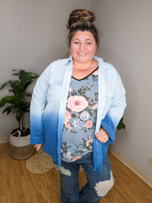Blocked Beauty Floral Raglan Top LONG SLEEVE TOPS A.GAIN 