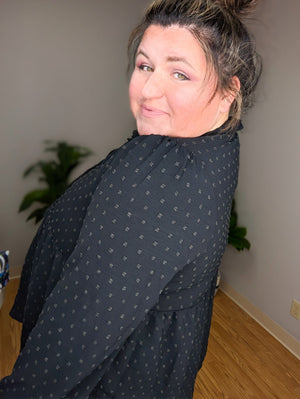That Girly Girl Swiss Dot Blouse Tops WHITE BIRCH 