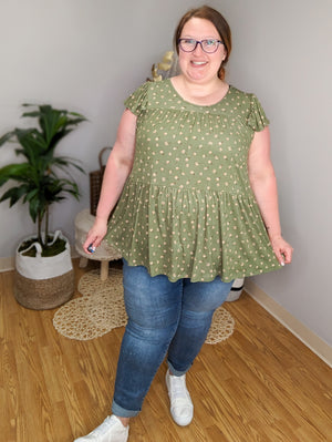 Ditsy Girl Floral Tiered Babydoll Top