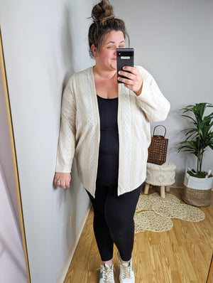 Lightweight Cable Knit Cardigan (2 colors) CARDIGAN BE STAGE 