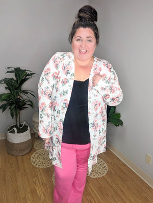 Triple Stretch Open Cardigan (Prints) CARDIGANS Michelle Mae 