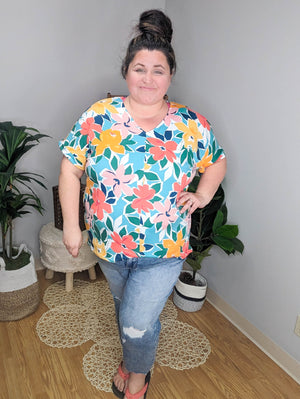 Mod Squad V-neck Drop Shoulder Top