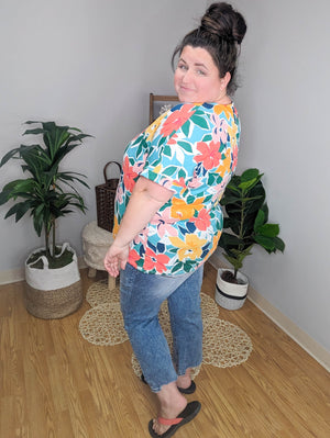 Mod Squad V-neck Drop Shoulder Top