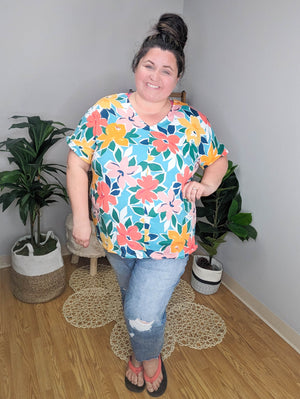 Mod Squad V-neck Drop Shoulder Top