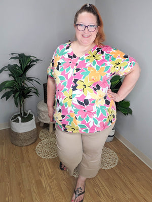 Mod Squad V-neck Drop Shoulder Top