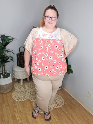 SALE- Judy Blue Khaki Wide Leg Crop