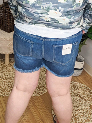 SALE- On The Fray Raw Edge Denim Shorts