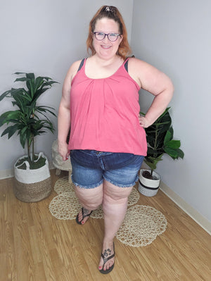 SALE- On The Fray Raw Edge Denim Shorts