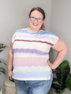 SALE- Retro Summer Stripes Top