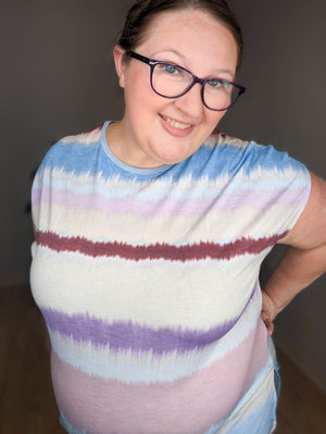 SALE- Retro Summer Stripes Top