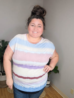 SALE- Retro Summer Stripes Top