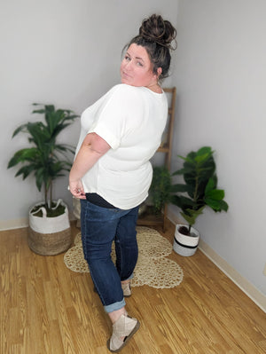 Luxe Wide Scoop Rolled Sleeve Tee (lots of colors!)