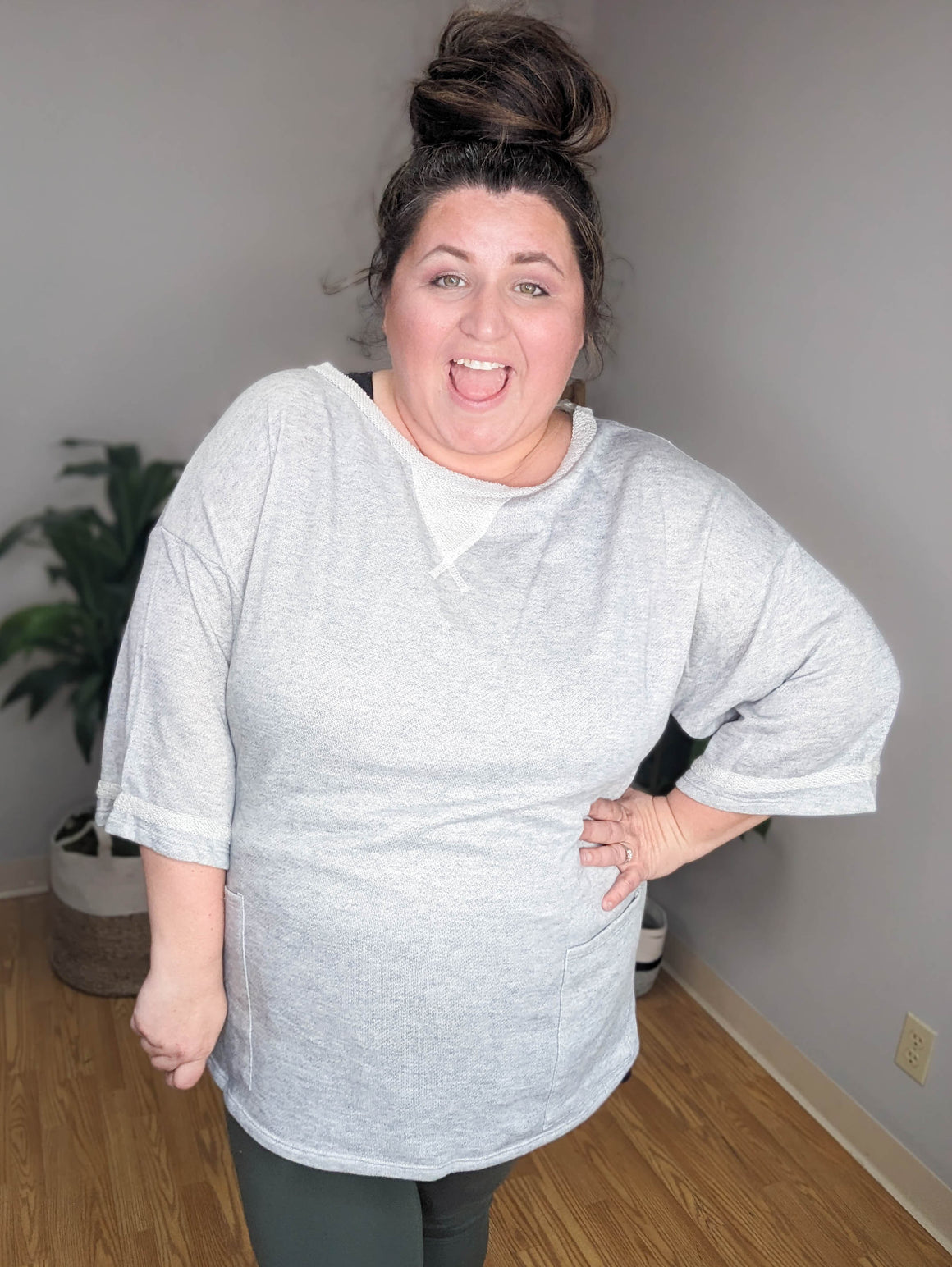 SALE- Slouchy Vibes Oversize French Terry Tunic