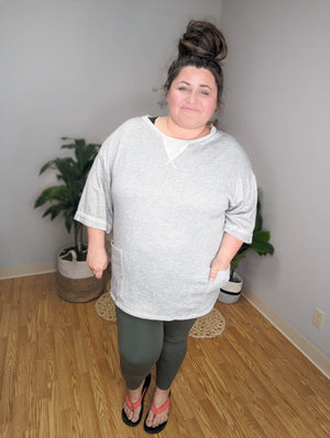 SALE- Slouchy Vibes Oversize French Terry Tunic