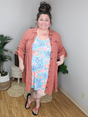 SALE- That Figures A-Line Floral Dress