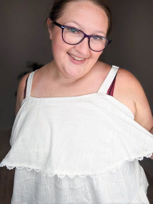 Linen + Lace Tiered Tank