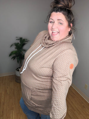 PHC- Mocha Dot Cloud Cowl Pullover