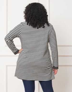 A Bit Nautical Striped Tunic Top LONG SLEEVE TOPS eg fashion 