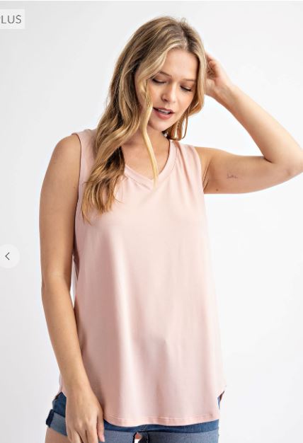 Basically Perfect V-Neck Tank Top (3 colors) tanks rae mode 
