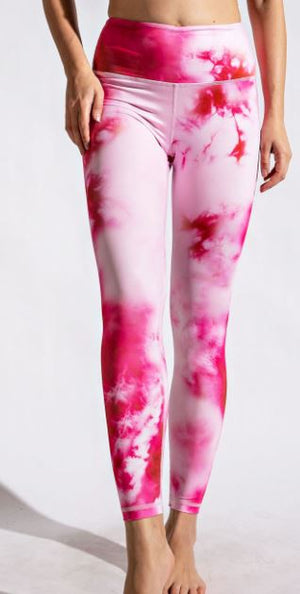 Bright Days High Waisted Tiedye Leggings leggings rae mode Pink/Fuchsia 1X 