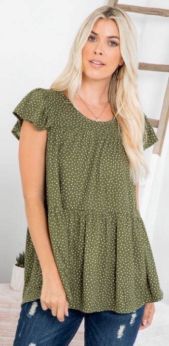 Let's Polka Baby Ribbed Top (3 colors) Tops BE STAGE 