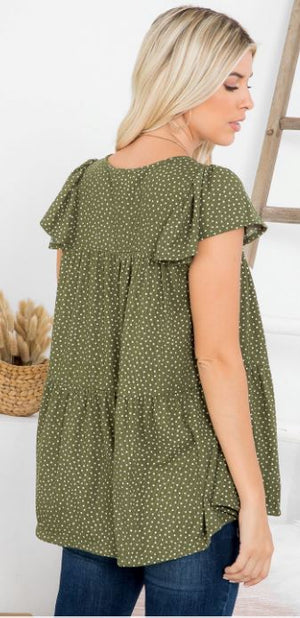 Let's Polka Baby Ribbed Top (3 colors) Tops BE STAGE 