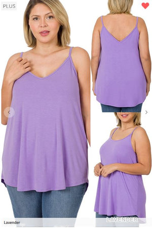 Flip It & Reverse It Reversible Tank tanks zenana Lavender 1X 