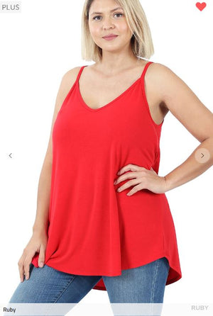 Flip It & Reverse It Reversible Tank tanks zenana Ruby 1X 