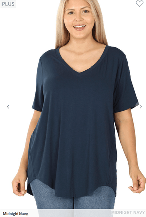 Luxe Classic Vneck Scoopbottom Tee (many colors!)