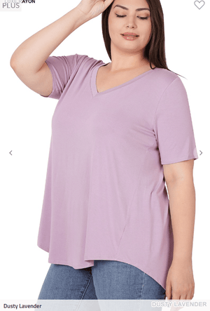 Luxe Classic Vneck Scoopbottom Tee (many colors!)