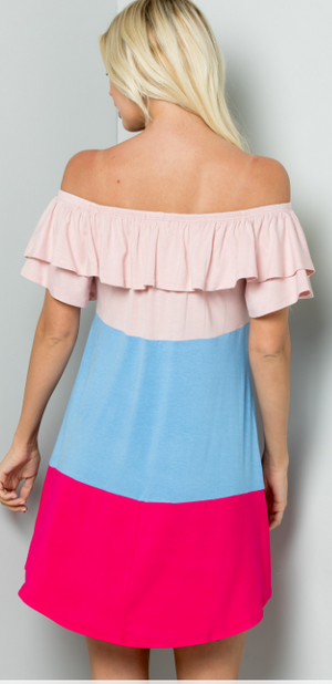 SALE- Summer Vibes Colorblock Dress/Tunic