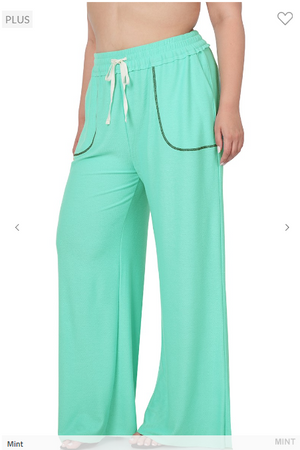 SALE- Pocket Stitch Wide Leg Lounge Pants
