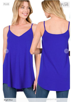 Flip It & Reverse It Reversible Tank tanks zenana Bright Blue 1X 