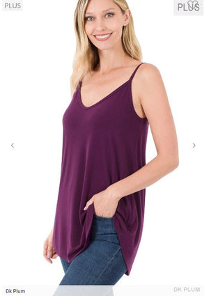 Flip It & Reverse It Reversible Tank tanks zenana Dark Plum 1X 