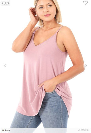 Flip It & Reverse It Reversible Tank tanks zenana Light Rose 1X 