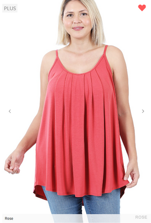 Vibe & Flow Pleated Tank