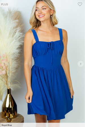 Hourglass Hottie Bold Blue Dress