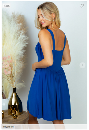 Hourglass Hottie Bold Blue Dress
